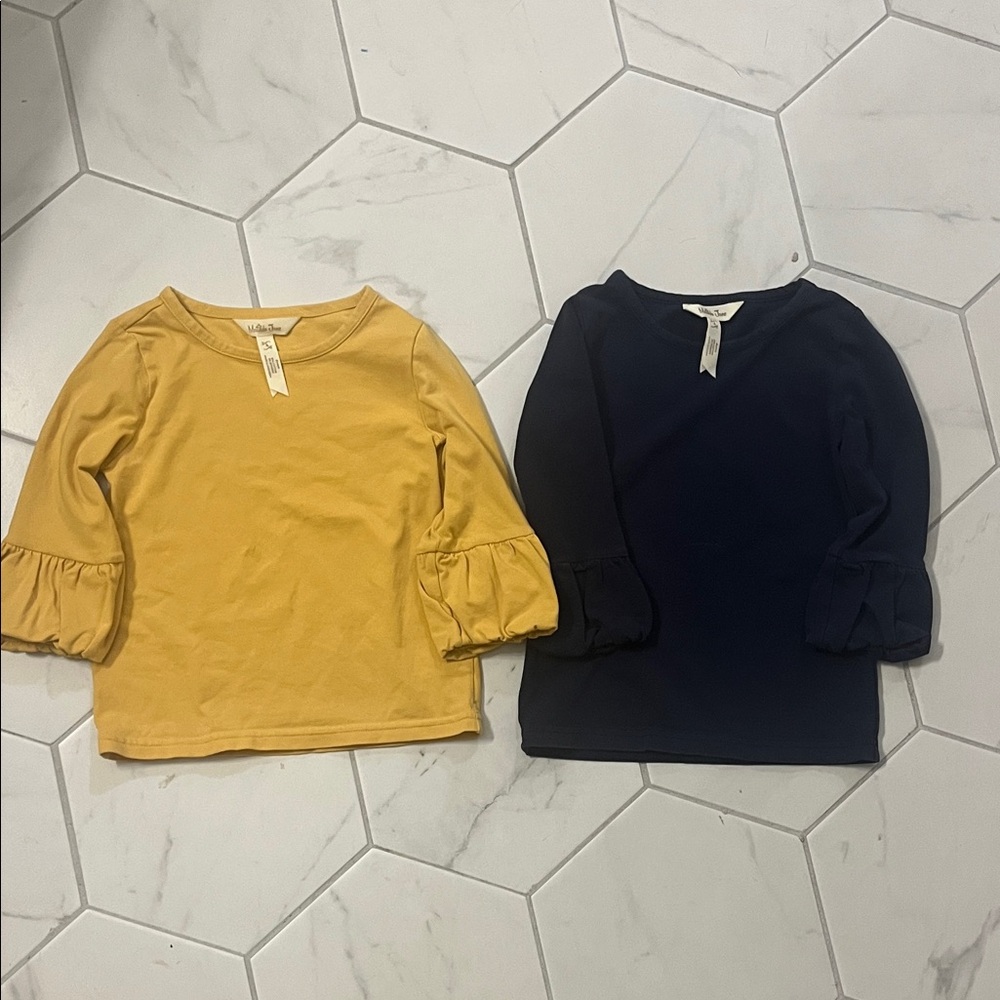 Matilda Jane Mustard and Navy Long Sleeve Tees